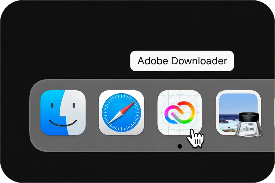 Adobe Downloader en el Dock